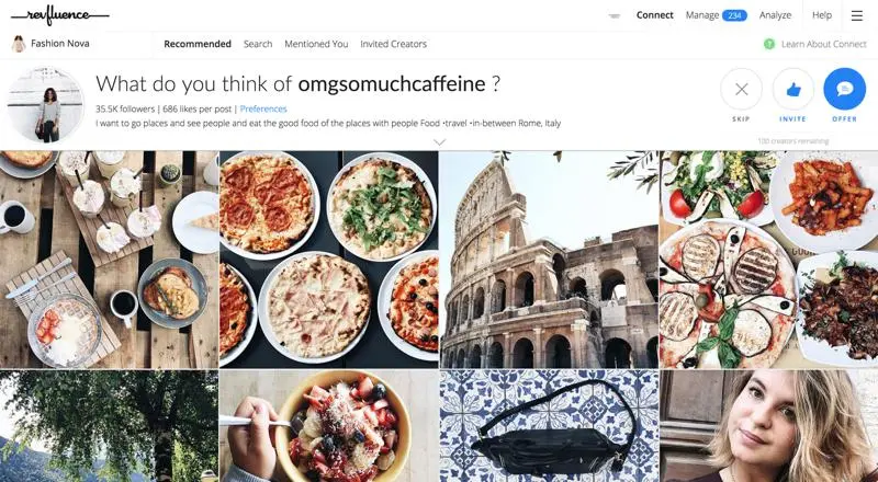 AspireIQ (formerly Revfluence) influencer marketing platform