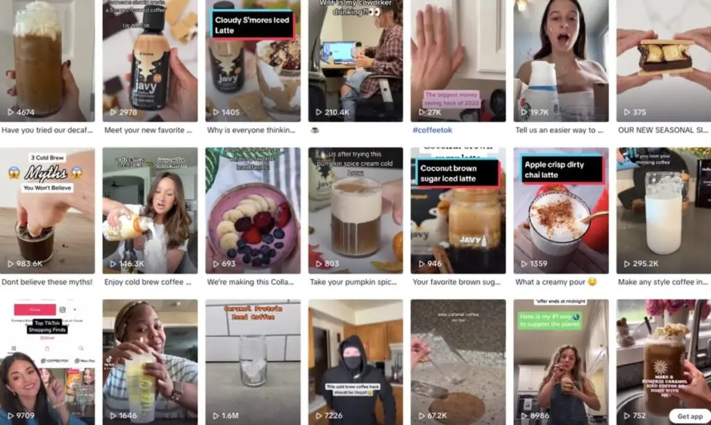 Javy Coffee influencer-generated content