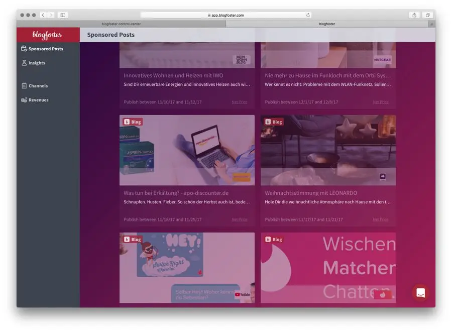blogfoster sponsored posts