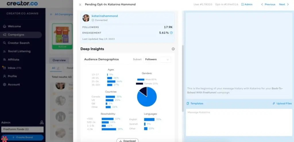Creator.co report system