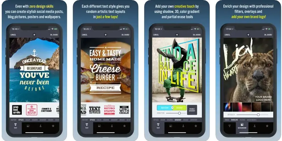 Typorama Instagram Story App