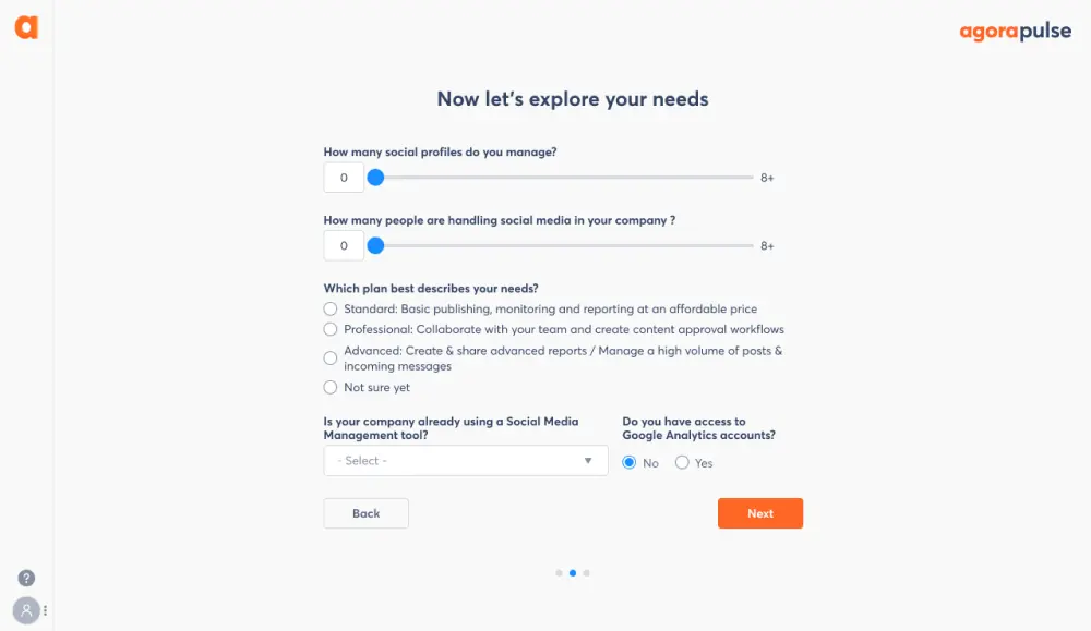 Agorapulse explore your needs