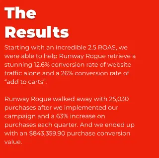 Runway Rogue case study results