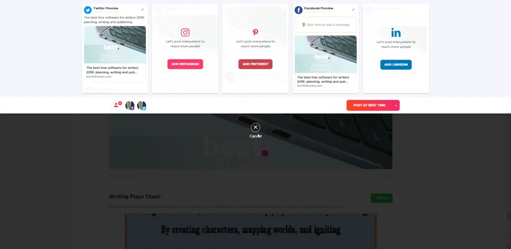 crowdfire My Posts section
