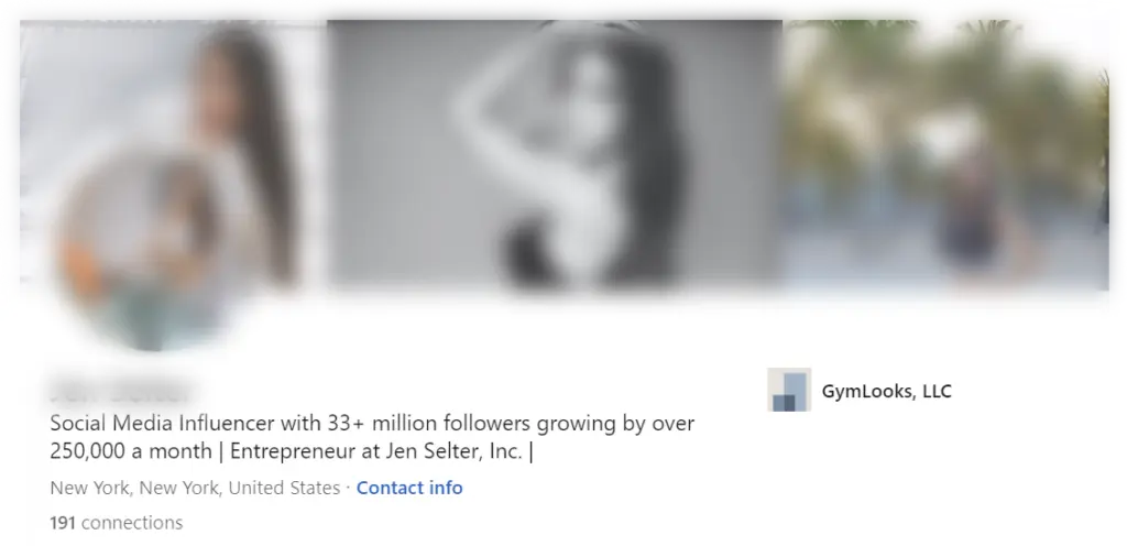 Jen Selter LinkedIn