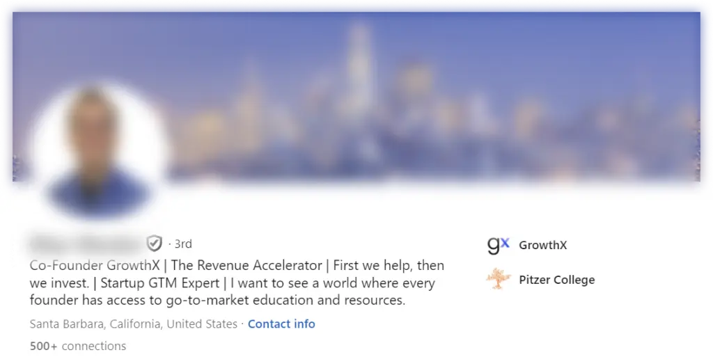 Max Menke LinkedIn page