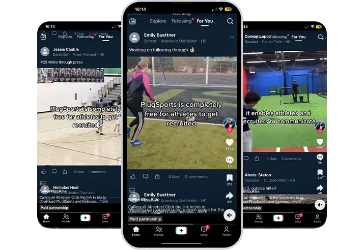 Social media examples for PlugSports