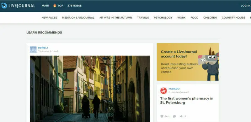 LiveJournal social media website