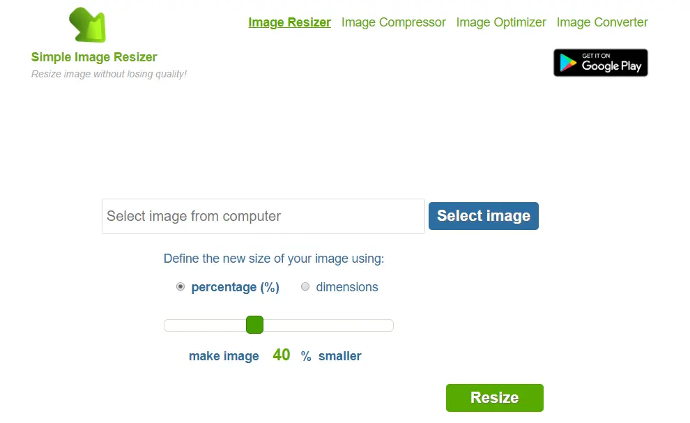 Simple Image Resizer