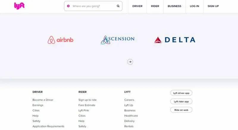 taxi-hailing company Lyft