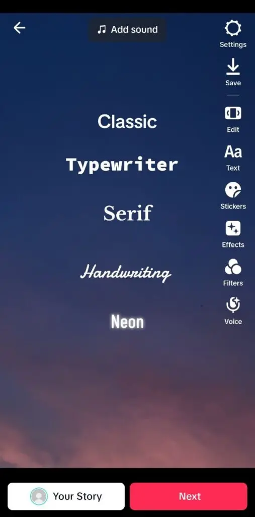 TikTok Fonts Types