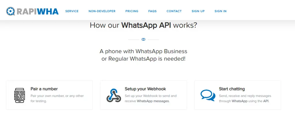 Raphiwa ofrece un API de WhatsApp
