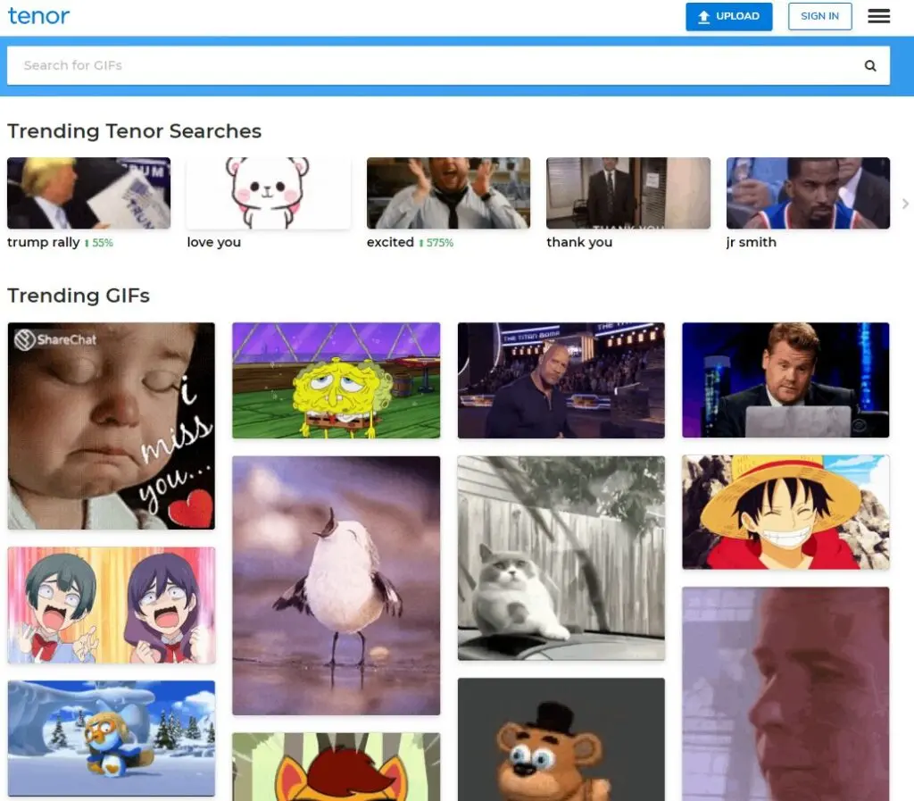 Tenor available GIFs website
