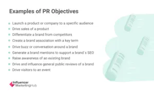 examples of PR objectives