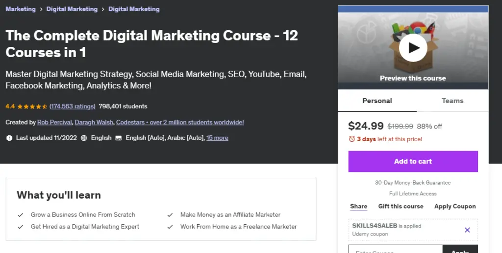 Most Popular Udemy Courses - Digital Marketing Course
