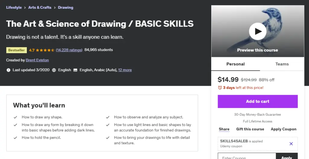 Most Popular Udemy Courses - Drawing Course 2