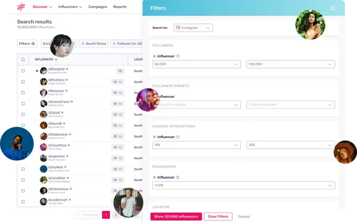 Influencity AI-powered search engine