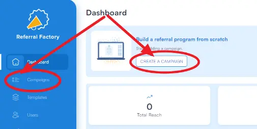 CREATE A CAMPAIGN button