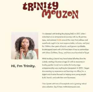 Trinity Mouzon - 5-step Guide to Writing a Professional Bio