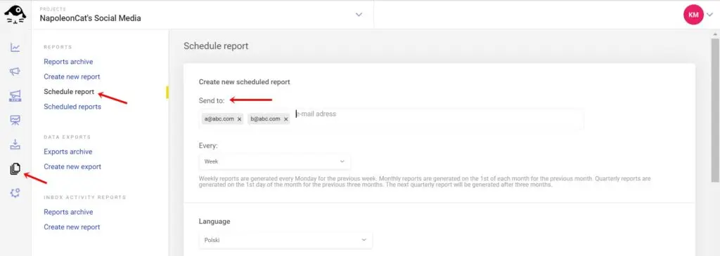 NapoleonCat's Analytics & Reporting