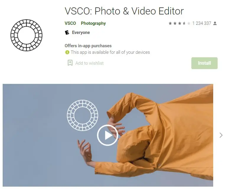 VSCO photo and video editor