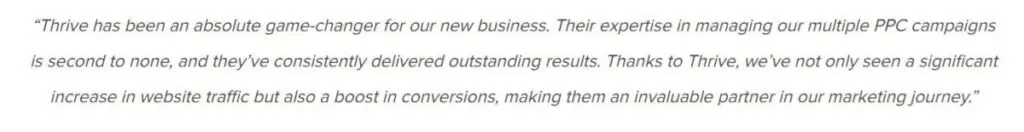 Thrive's PPC case study