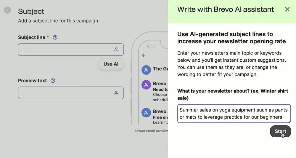 Brevo AI capabilities - AI Tools for Marketers