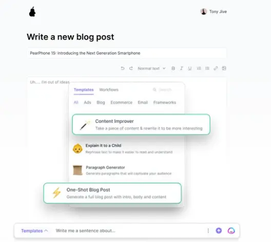 Jasper.ai / blog posts - AI Tools for Marketers