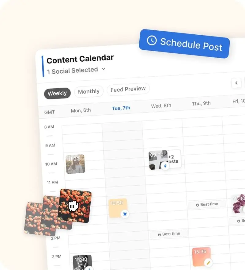 Flick’s content calendar