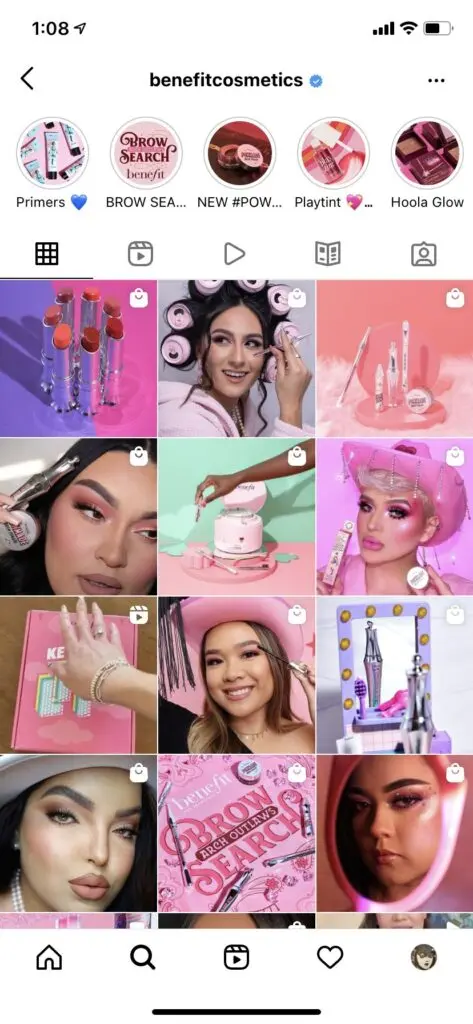 visually grid Instagram