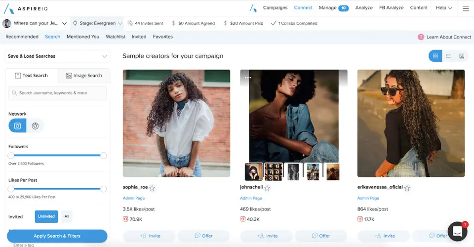 Aspire Relevant content tool