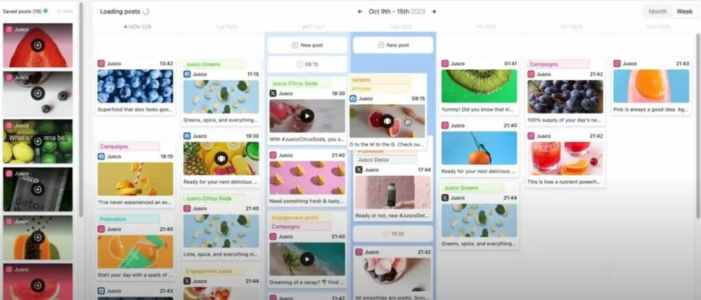 Planable content calendar