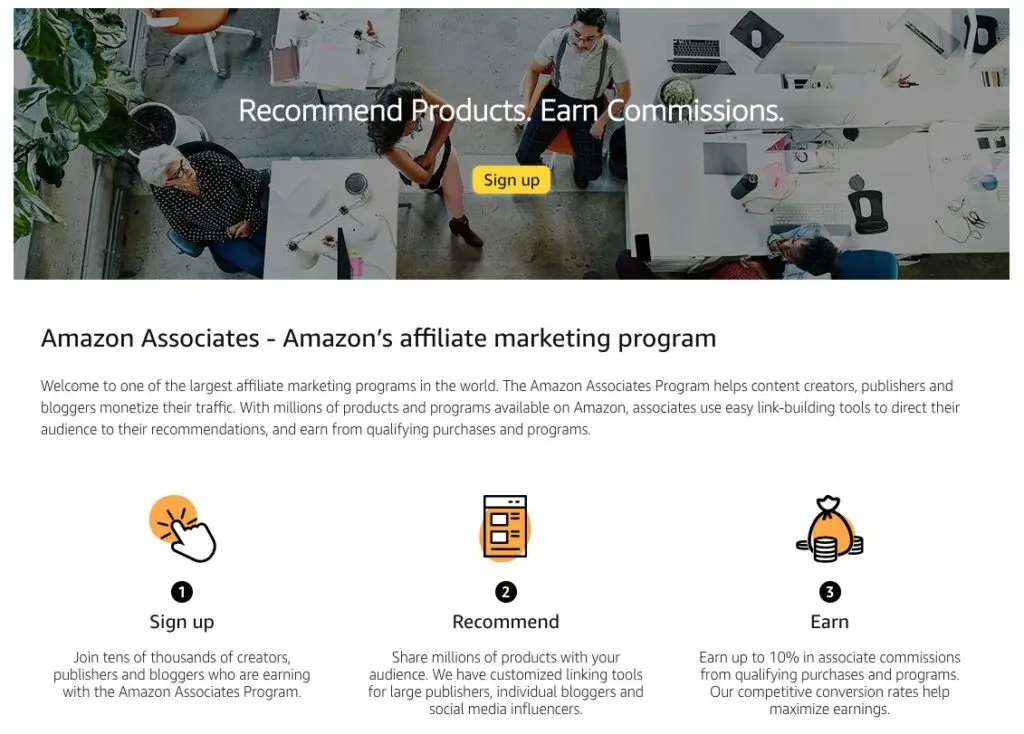 Amazon Associates affiliate marketing program