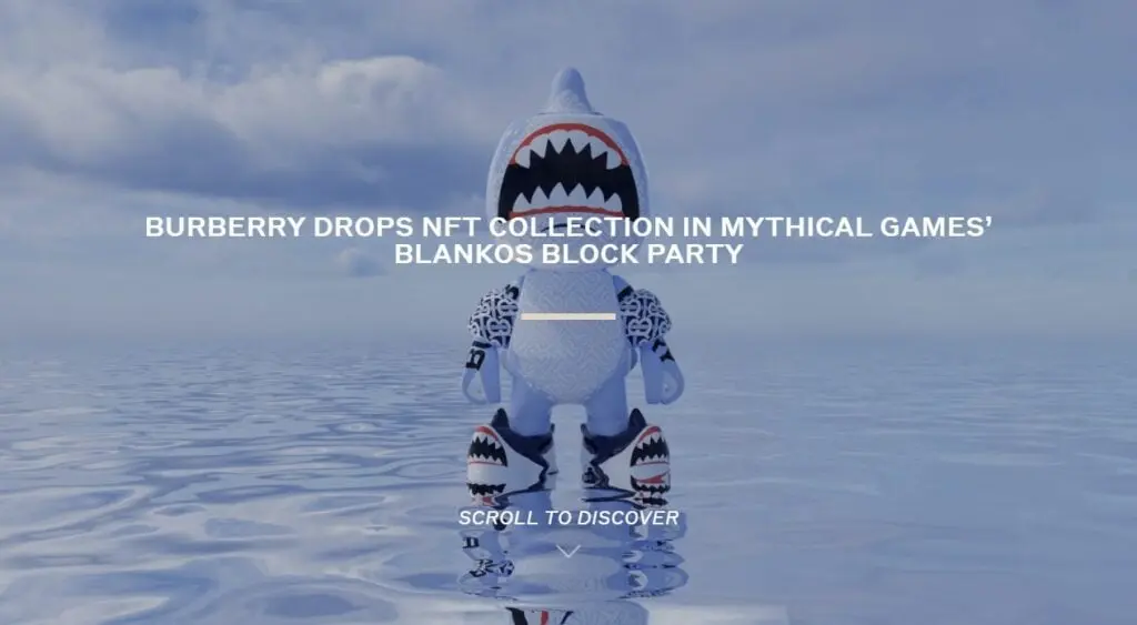 Burberry releases an in-game NFT collection with Blankos Block Party starring Sharky B 