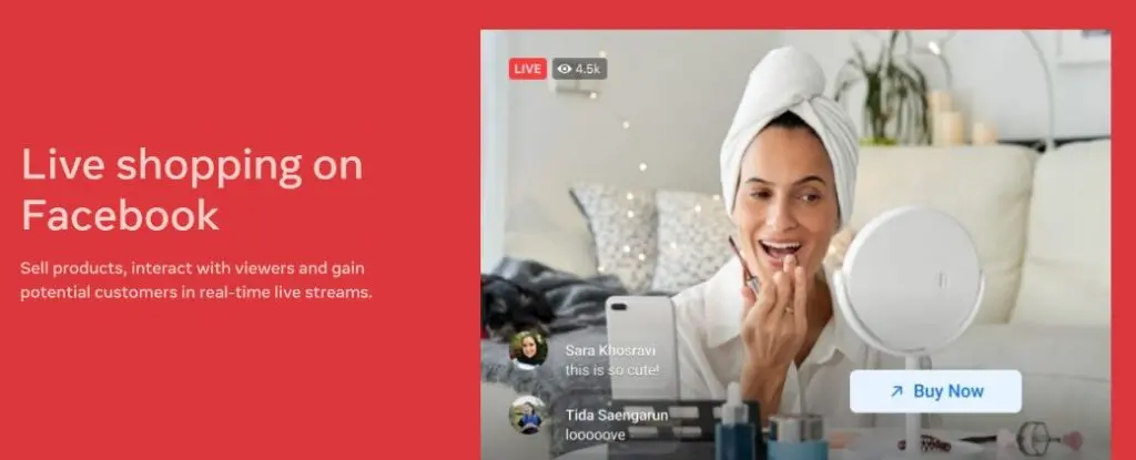 Facebook Live Video Shopping Platform