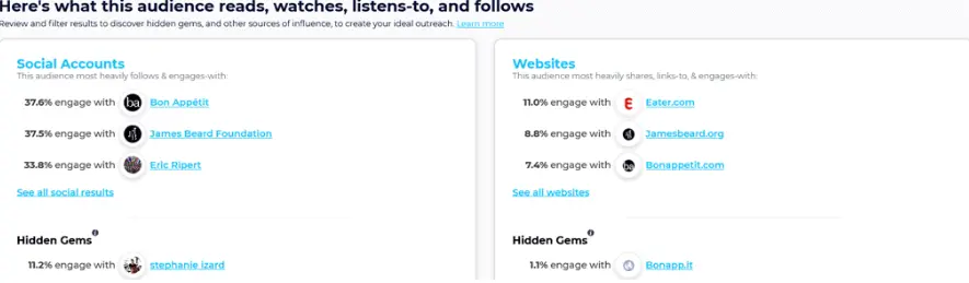 Social accounts website