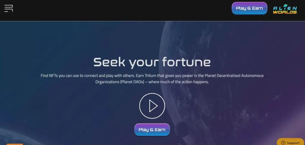 Alien Worlds is a metaverse Sci-Fi adventure game 