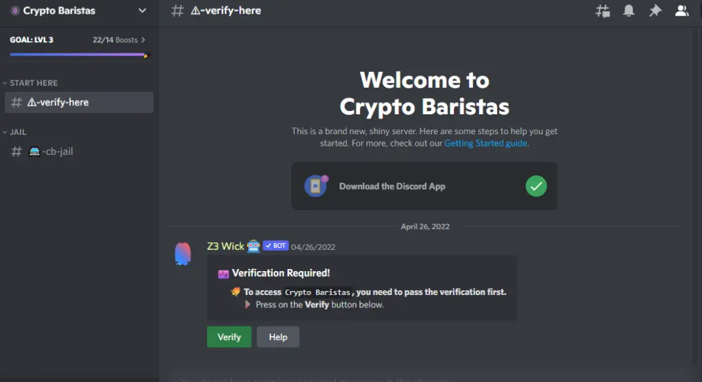 Crypto Baristas is discord community