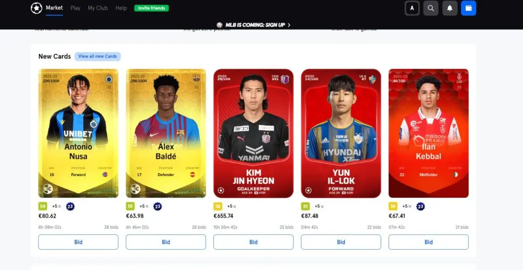 Sorare is a fantasy football and card trading game