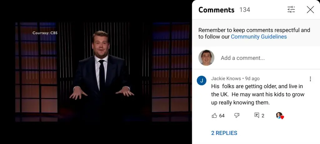 Viewing YouTube Comments