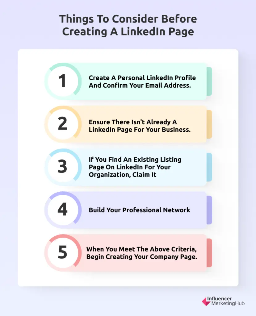 create LinkedIn page