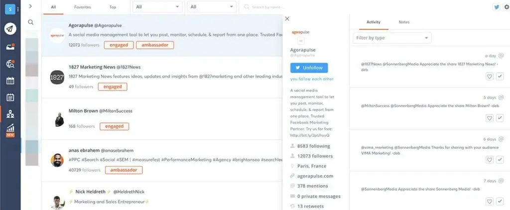 Agorapulse metrics