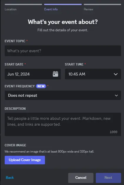 Discord event