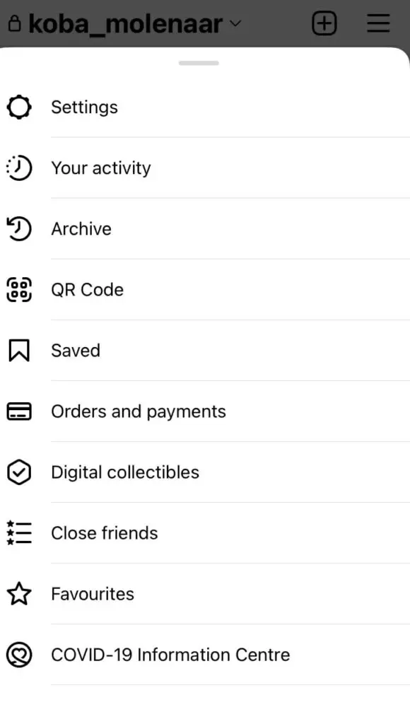 Instagram Likes - Go to “Settings”