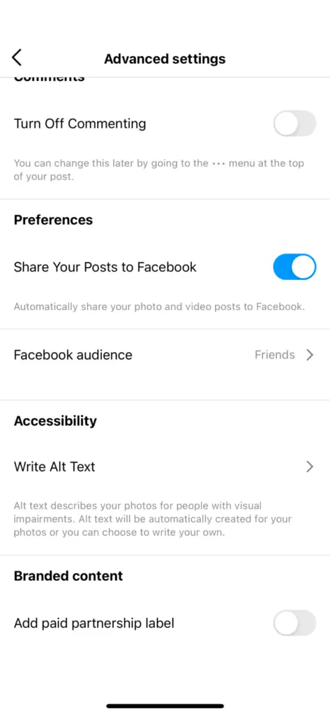 Add paid partnership label on instagram