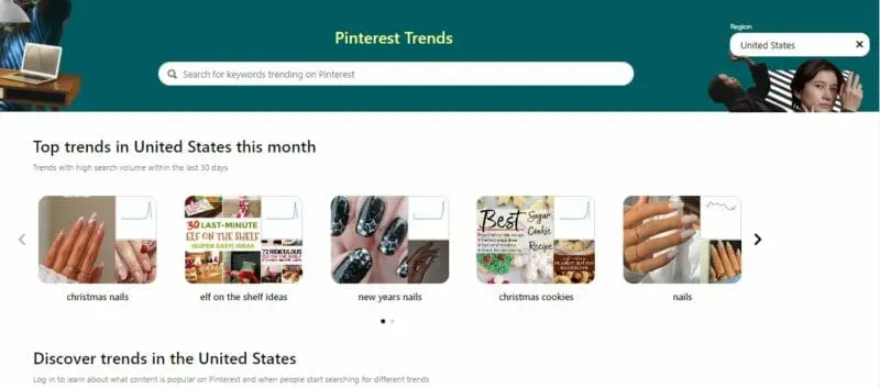 Pinterest Trends Webpage - Pinterest Tools
