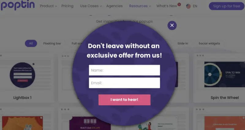 Poptin offer