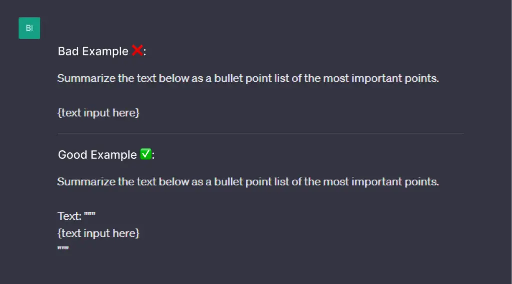 example prompt ChatGPT