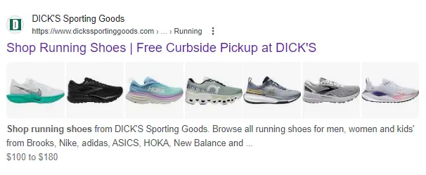 Google search result 