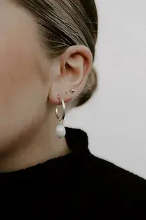 Earrings on model